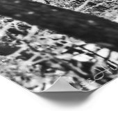 Sneeuwval op Bosspoor B&W Poster (Hoek)