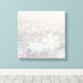 Sneeuwval op de grond canvas afdruk (Insitu (Houten vloer))