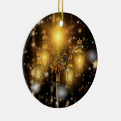 Sneeuwval op de lamp keramisch ornament (Rechts)