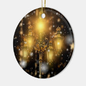 Sneeuwval op de lamp keramisch ornament (Links)