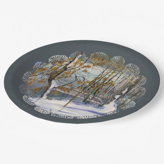 Sneeuwval Papieren Bordje (Gekanteld)