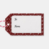 Sneeuwval Rood Gift Tag Cadeaulabel (Achterkant Horizontaal)