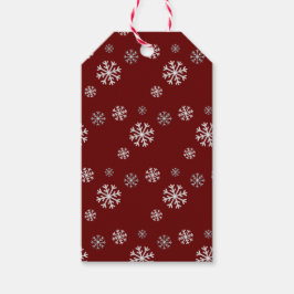 Sneeuwval Rood Gift Tag Cadeaulabel