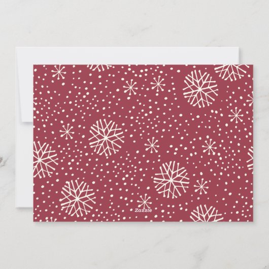 Sneeuwval Script 2 Foto Momentopname Feestdagenkaart (Achterkant)