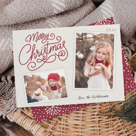 Sneeuwval Script 2 Foto Momentopname Feestdagenkaart