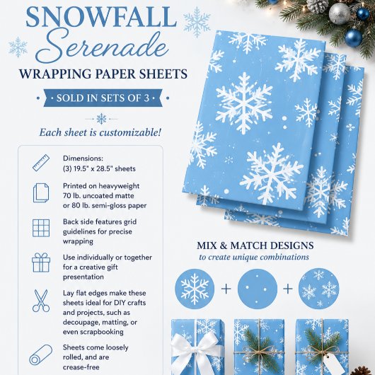 Sneeuwval Serenade Inpakpapier Vel