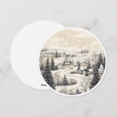 Sneeuwval & Stilte Feestdagenkaart (Voorkant / Achterkant)