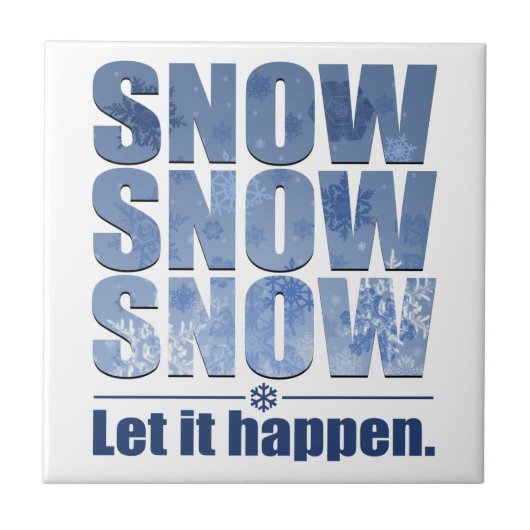 Sneeuwval Tegeltje (Voorkant)