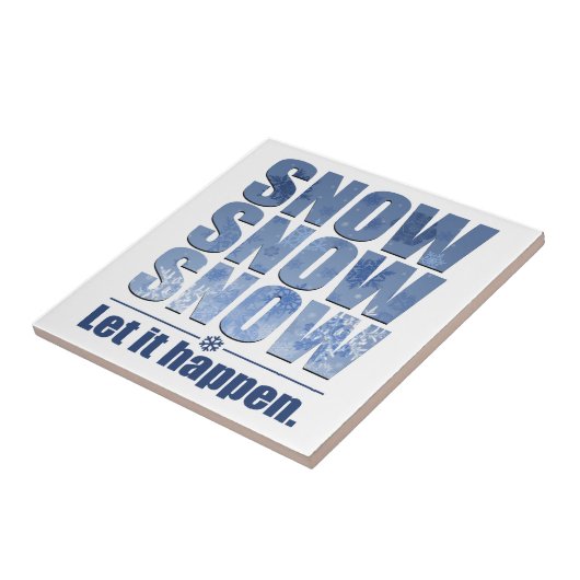 Sneeuwval Tegeltje (Zijkant)