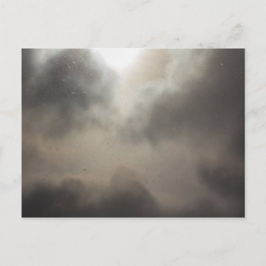 Sneeuwval tijdens een gedeeltelijk troebele dag briefkaart (Voorkant)
