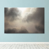 Sneeuwval tijdens een gedeeltelijk troebele dag canvas afdruk (Insitu (Houten vloer))