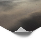 Sneeuwval tijdens een gedeeltelijk troebele dag poster (Hoek)