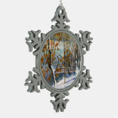 Sneeuwval Tin Sneeuwvlok Ornament (Links)