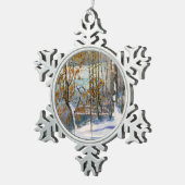 Sneeuwval Tin Sneeuwvlok Ornament (Rechts)