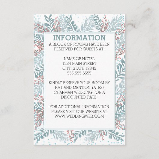 Sneeuwval Varen Winter Bruiloft Behuizing Kaart (Voorkant)