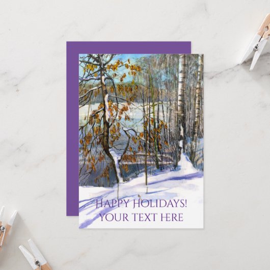 Sneeuwval Waterverf (Voorkant / Achterkant in situ)