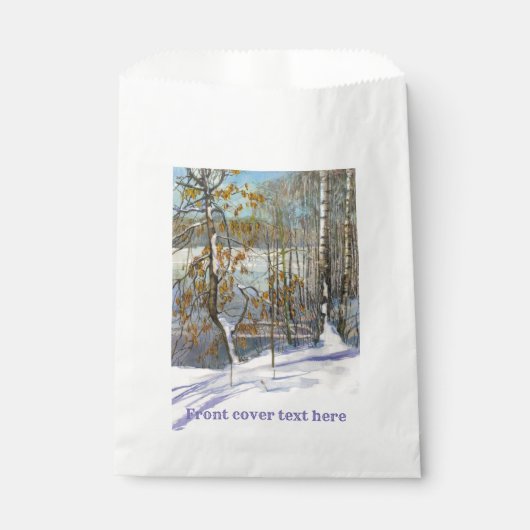 Sneeuwval Waterverf Bedankzakje (Voorkant)