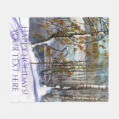 Sneeuwval Waterverf Fleece Deken (Voorkant (Horizontaal))