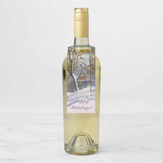 Sneeuwval Waterverf Flessenhanger (Op fles)