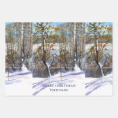 Sneeuwval Waterverf Inpakpapier Vel (Voorkant)