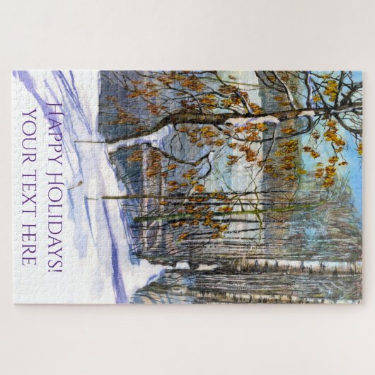 Sneeuwval Waterverf Legpuzzel (Horizontaal)