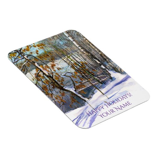 Sneeuwval Waterverf Magneet (Rechterzijde)