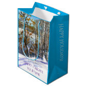 Sneeuwval Waterverf Medium Cadeauzakje (Voorkant Gekanteld)