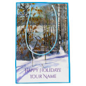 Sneeuwval Waterverf Medium Cadeauzakje (Voorkant)