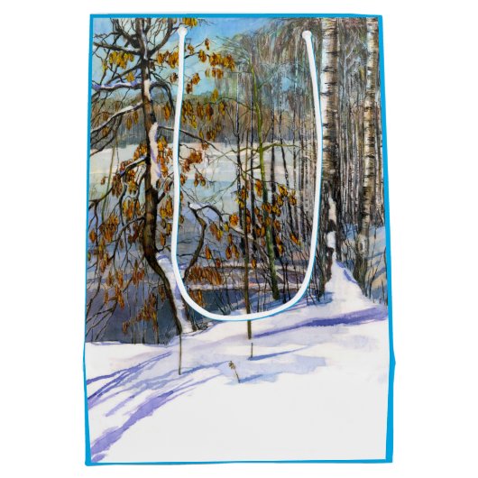 Sneeuwval Waterverf Medium Cadeauzakje (Achterkant)