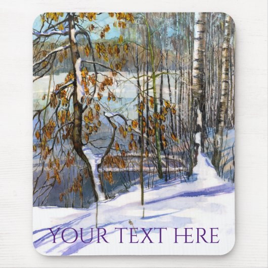 Sneeuwval Waterverf Muismat (Voorkant)