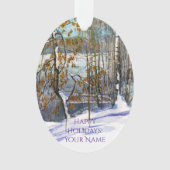 Sneeuwval Waterverf Ornament (voorkant)