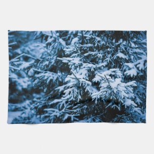 Sneeuwval Winter Kerstboom Theedoek