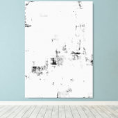 'Sneeuwval' Zwart-wit Abstracte kunst Canvas Afdruk (Insitu (Houten vloer))