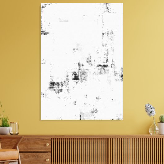 'Sneeuwval' Zwart-wit Abstracte kunst Canvas Afdruk (Insitu (Woonkamer))