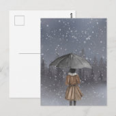 Sneeuwvalmeisje Briefkaart (Voorkant / Achterkant)