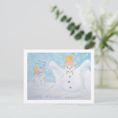 Sneeuwvampier man briefkaart (Staand voorkant)