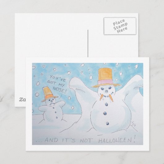 Sneeuwvampier man briefkaart (Voorkant / Achterkant)