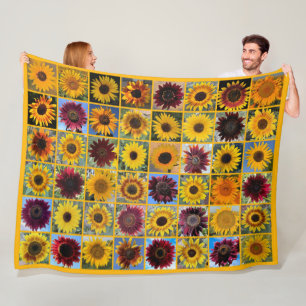 Sneeuwvanger Zonnebloemen Fleece Deken