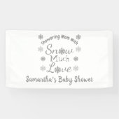 Sneeuwveel-liefdesBaby shower Spandoek (Horizontaal)