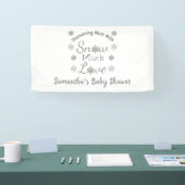 Sneeuwveel-liefdesBaby shower Spandoek (Beurs)