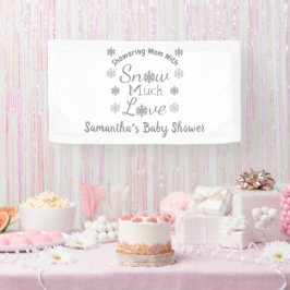 Sneeuwveel-liefdesBaby shower Spandoek