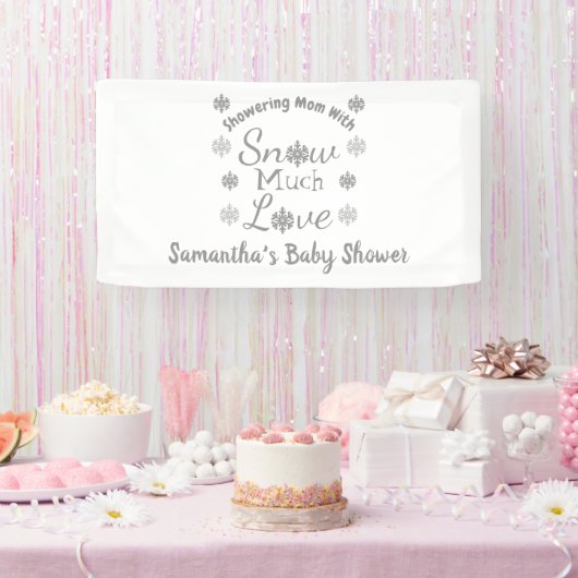 Sneeuwveel-liefdesBaby shower Spandoek (Feest)