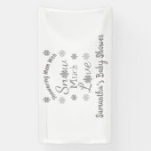 Sneeuwveel-liefdesBaby shower Spandoek (Verticaal)