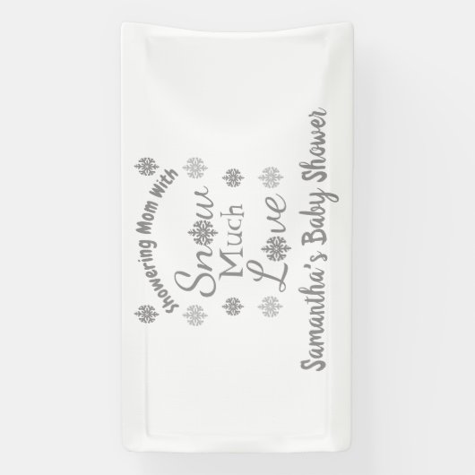 Sneeuwveel-liefdesBaby shower Spandoek (Verticaal)