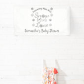 Sneeuwveel-liefdesBaby shower Spandoek (Insitu)