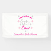 Sneeuwveel-liefdesBaby shower Spandoek (Horizontaal)