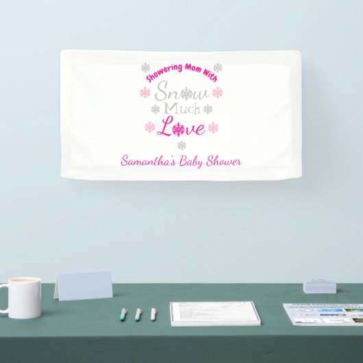 Sneeuwveel-liefdesBaby shower Spandoek (Beurs)