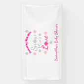 Sneeuwveel-liefdesBaby shower Spandoek (Verticaal)
