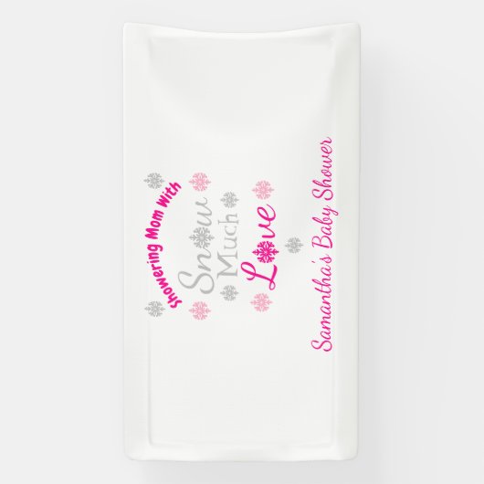 Sneeuwveel-liefdesBaby shower Spandoek (Verticaal)