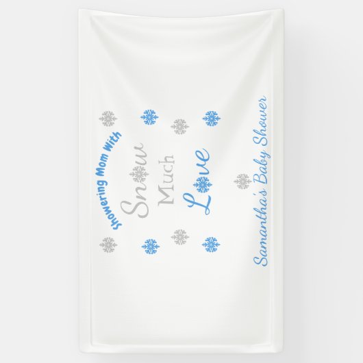 Sneeuwveel-liefdesBaby shower Spandoek (Verticaal)